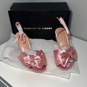 Fashion to Figure Pink Bow Sandals- Tatiana